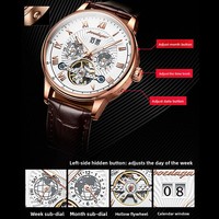 Montre homme Poedagare 1409 automatique mécanique sport étanche avec calendrier