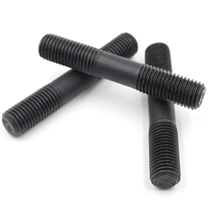 สลักเกลียวปลายคู่แบบกำหนดเองพร้อมการเคลือบผิวสีดำ (DIN M3/M4/M8/M12) สำหรับงานประกอบอุตสาหกรรมหนัก - Product Image 6