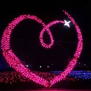 Decorazione natalizia 3D scultura gigante IP65 matrimonio all'aperto ha condotto <span class=keywords><strong>le</strong></span> luci a forma di <span class=keywords><strong>cuore</strong></span> della scultura - Product Image 2