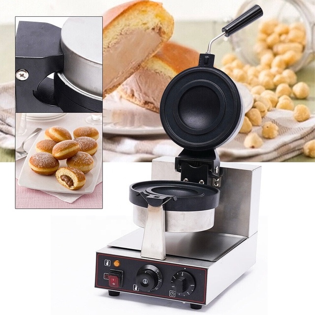 Commercial Electric Nonstick Stainless Steel Single Plate Waffle Maker Machine with Burger & Panini Press for Bakery