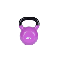 Kettlebell en PVC enduit de vinyle durable, 2 kg, usage commercial, idéal pour un entraînement complet du corps, renforcement musculaire, directement du fabricant.