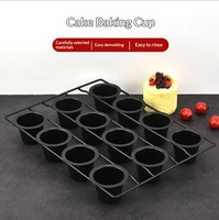 Nouveau moule à gâteau en acier au carbone 12 cavités, antiadhésif, pour muffins, tartes aux œufs, pain et pâtisseries DIY
