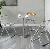 Table haute ronde moderne Dareko en acier inoxydable pour événements, hôtels, îlots de cuisine, salons, cafés