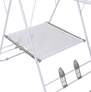 Étendoir à vêtements pliable en métal pour intérieur/extérieur, étendoir à vêtements suspendu pour salon, emballage inclus pour vente par correspondance - Product Image 3