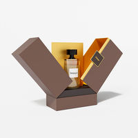 Boîte cadeau de parfum de luxe à deux portes en velours noir en cuir écologique, matériaux recyclés, fermeture magnétique, taille personnalisée, cils
