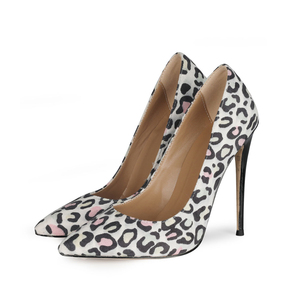 Escarpins sexy en daim rose à imprimé léopard, bout pointu, talon aiguille 12 cm, pour femmes, grandes tailles 35-<span class=keywords><strong>47</strong></span>, couleurs personnalisables disponibles - Product Image 2