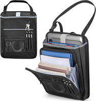 Organizador de Asiento Delantero de Coche con Bolsillo de Archivo Tipo Acordeón, Bolsa de Almacenamiento de Herramientas para el Asiento Trasero del Pasajero con Funda para Portátil y Correa Ajustable
