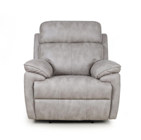Fauteuil inclinable électrique minimaliste en tissu technique avec ottoman, fauteuil simple inclinable électrique en métal pour salon et home cinéma