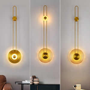 Minimalist Wall Lamp Led E27 Switch Control Glass Ripple Design For Bedroom <b>Corridor</b> Project <b>Lighting</b> - Product Image 2