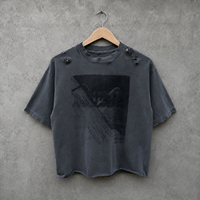 T-shirts pour hommes QYOURECLO, streetwear personnalisé, imprimé graphique, 100% coton lourd, vintage, effet délavé, surdimensionné