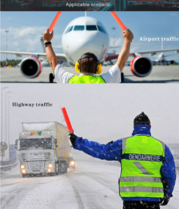 Bastone di Segnalazione Aeroportuale ad Alta Visibilità 36cm, Impermeabile IP67, Resistente alle Cadute, Bacchetta LED per Comando del Traffico - Product Image 3