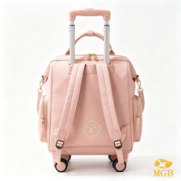 Sac de voyage d'affaires unisexe de luxe personnalisé en tissu Oxford de haute qualité avec roulettes pour ordinateur portable et chariot à roulettes