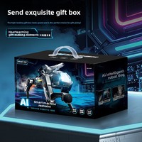 Perro Robot Inteligente con Simulación de IA, Recargable, Control Remoto Eléctrico, Perro Robot Acrobático Programable, Juguete para Niños