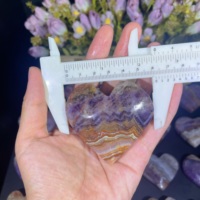 Cœur en Quartz Naturel, Améthyste et Agate, Mini Cœur d'Amour Sculpté à la Main, Pierre Précieuse de Guérison, Cadeau en Cristal pour la Décoration Intérieure - Vente en Gros