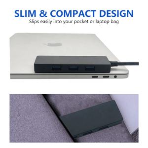 المحمولة 4 منافذ تتجاوز البيانات 3.0 4 في 1 USB نوع C محول محور لجهاز كمبيوتر ماك بوك - Product Image 5