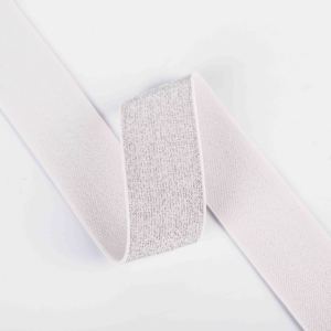 Vente en gros d'usine, bande élastique personnalisée pour ceinture, bande élastique en polyester pailletée, bande élastique tissée brillante pour sous-vêtements - Product Image 6