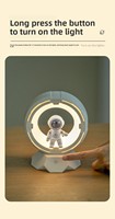 Veilleuse LED rechargeable en ABS+PC, contrôle tactile par clap, intensité réglable, blanc chaud, piles incluses, design moderne pour enfants