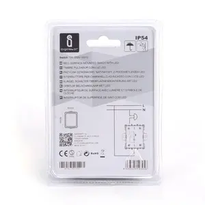 Interrupteur de sonnette à montage en surface, couleur gris, 230v, adapté aux foyers et aux locaux commerciaux, permet - Product Image 3