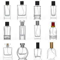 Bouteille d'huile essentielle de parfum en verre de 50ml Bouteille d'aromathérapie de décantation de 100ml Bouteille cosmétique en verre