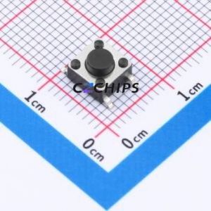 TS110416043 Tactile Switch SMD-4P,6x6mm Switch Single Pole Single Throw Round Button 1.6N 4.3mm - Product Image 1