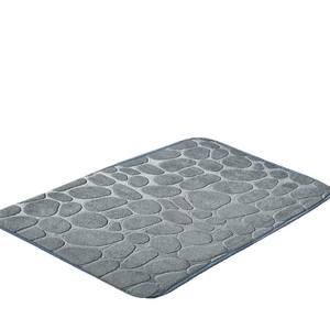 พรมเช็ดเท้าขนปุยสีดำรูปสี่เหลี่ยมผืนผ้า ซึมซับน้ำได้ดี ซักเครื่องได้ เหมาะสำหรับห้องน้ำ - Product Image 4