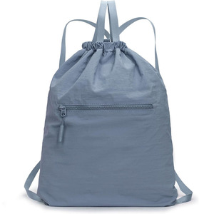 Sac de sport résistant à l'eau, pour la plage, la natation, la gym, petit sac à dos décontracté léger en polyester avec cordon de serrage - Product Image 1