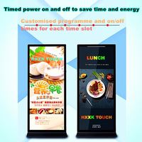 HXXK - Señalización Digital Interactiva LCD Full HD, Kiosco con Pantalla Táctil WIFI para Centros Comerciales, Android IP65, Gráficos Animados