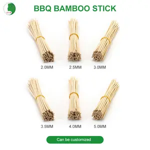 Tùy Chỉnh Dài Trái Cây Tre Nguyên Thanh Trung Quốc 5Mm BBQ Tre Trang Trí Diều Gậy Xiên Cho Bánh Mì Kẹp Thịt