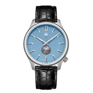 Onweerstaanbare charme guilloche wijzerplaten saffierglas lederen band titanium horlogekast luxe heren automatisch uurwerk OEM ODM - Product Image 5