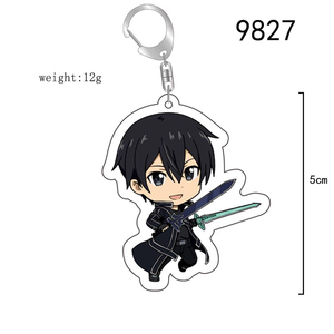 Porte-clés Anime Sword Art Online <span class=keywords><strong>Kirito</strong></span>, Accessoires de Sac Yuuki <span class=keywords><strong>Asuna</strong></span>, Porte-clés en Plastique Asada Shino, Cadeaux - Product Image 2