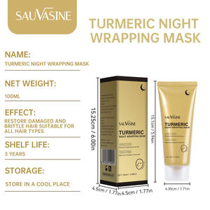 Mascarillas Faciales en Oferta, Cuidado de la Piel, Absorción Rápida, Seguras y Amigables con la Piel, Reducen las Arrugas, Mascarilla Nocturna de Cúrcuma - Product Image 3
