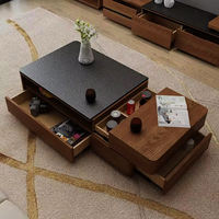 Table basse multifonctionnelle créative en bois durable de style nordique pour petit appartement, ensemble de meubles modernes