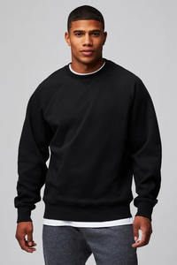 Etichette <span class=keywords><strong>di</strong></span> <span class=keywords><strong>marca</strong></span> Premium personalizzate da uomo a manica lunga girocollo nero felpe da uomo <span class=keywords><strong>di</strong></span> alta qualità inverno primavera felpe da uomo all'ingrosso - Product Image 2