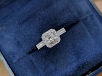 Bagues en diamant naturel H VVS1 0,85 carat taille princesse certifiées pour mariage et fiançailles, luxe or 14 carats, tendance romantique, pour femme
