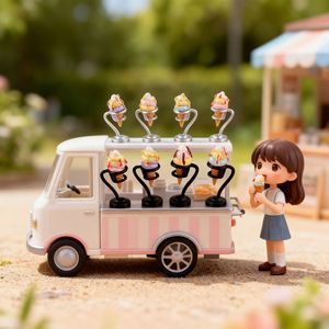 Accesorios de escena pintados para casa de muñecas: Miniaturas de comida, modelos de simulación de helados y dulces - Product Image 2