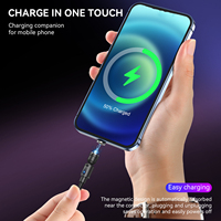 Câble de chargeur rapide USB-C pour Apple iPhone 540 degrés aimant rotatif tissage charge et données veste en Nylon câble de téléphone portable