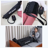 Pompe de compression séquentielle de système de récupération de compression d'air portable rechargeable à 6 chambres pour lymphoedème des bras, de la taille et des jambes