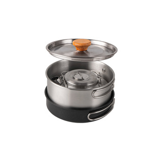 <span class=keywords><strong>Set</strong></span> di pentole da campeggio ultraleggere con bollitore e utensili per arrosto per avventure all'aria aperta e campeggi - Product Image 4