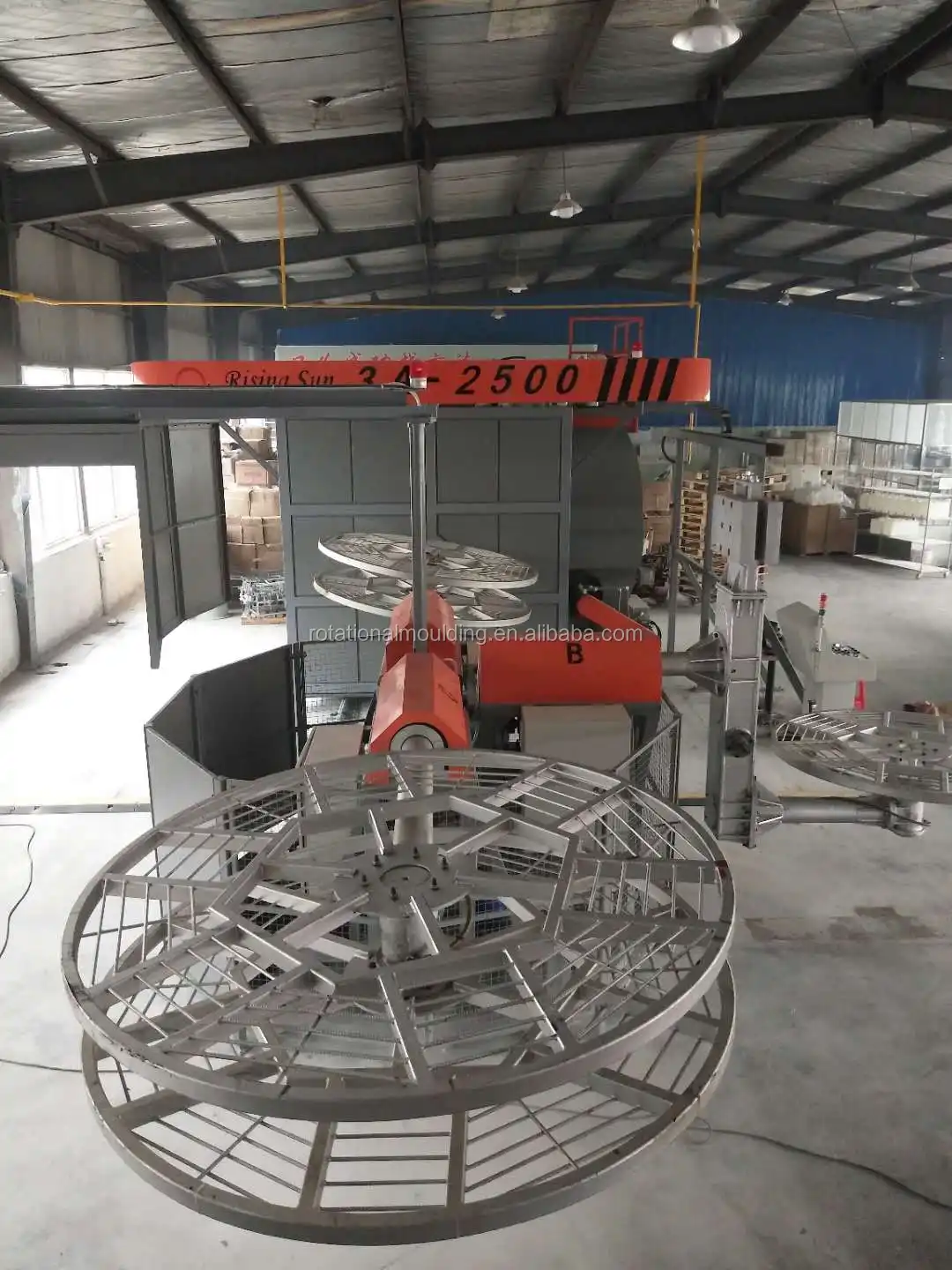 Rising Sun 3A-3500 carrousel rotomolding machine for floating and buoy in China