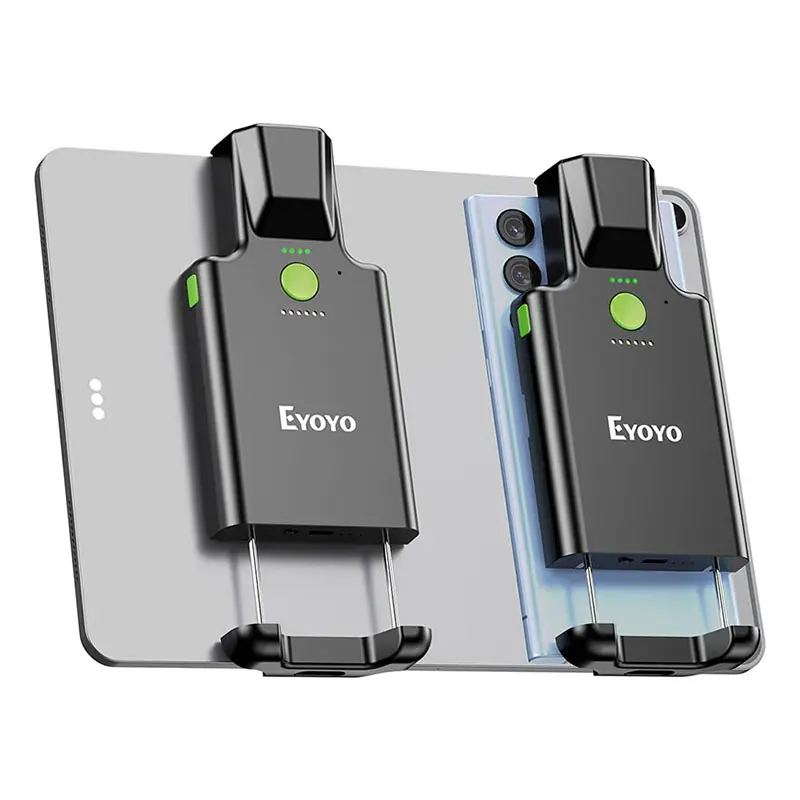 Eyoyo 1D 2D 백클립 전화 블루투스 무선 3000mAh QR 바코드 리더 바코드 스캐너 창고 재고 iPad 아이폰