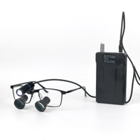 Lampe dentaire LED MC-JD2100 avec loupes binoculaires 21NM-300X, lampe frontale à spot lumineux pour chirurgie, grossissement 3.0x