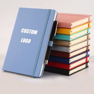 High Quality Lined Personalized Printed Note <b>Book</b> PU Leather Custom A5 A6 Hardcover Journal <b>Notebook</b> With Logo - Product Image 1