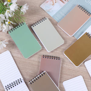 Mini carnet en cuir à spirale, logo personnalisé, haut niveau d'apparence, couleur étudiant, feuilles mobiles, portable, format A7 - Product Image 5