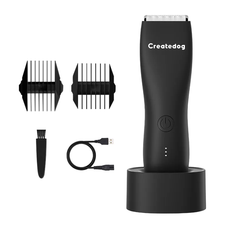 Createdog-recortador de pelo de ingle para hombre, máquina de afeitar Personal e inalámbrica, eléctrica, de seguridad, para cortar el pelo corporal