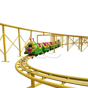 Family Fairground Gusanito Roller Coaster for Sale Outdoor Worm Coaster Made of Fiberglass Steel Metal Galvanized Material