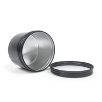 65*50mm 120ml Black Metal Aluminium Glas für Kerze Kosmetik Tee Geschenk Lotion Haar Friseur Gel Wachs Weichspüler Behälter