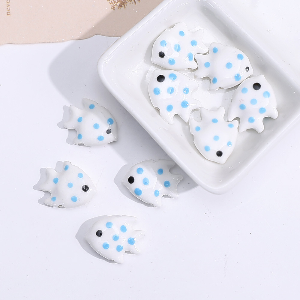 White and blue spots