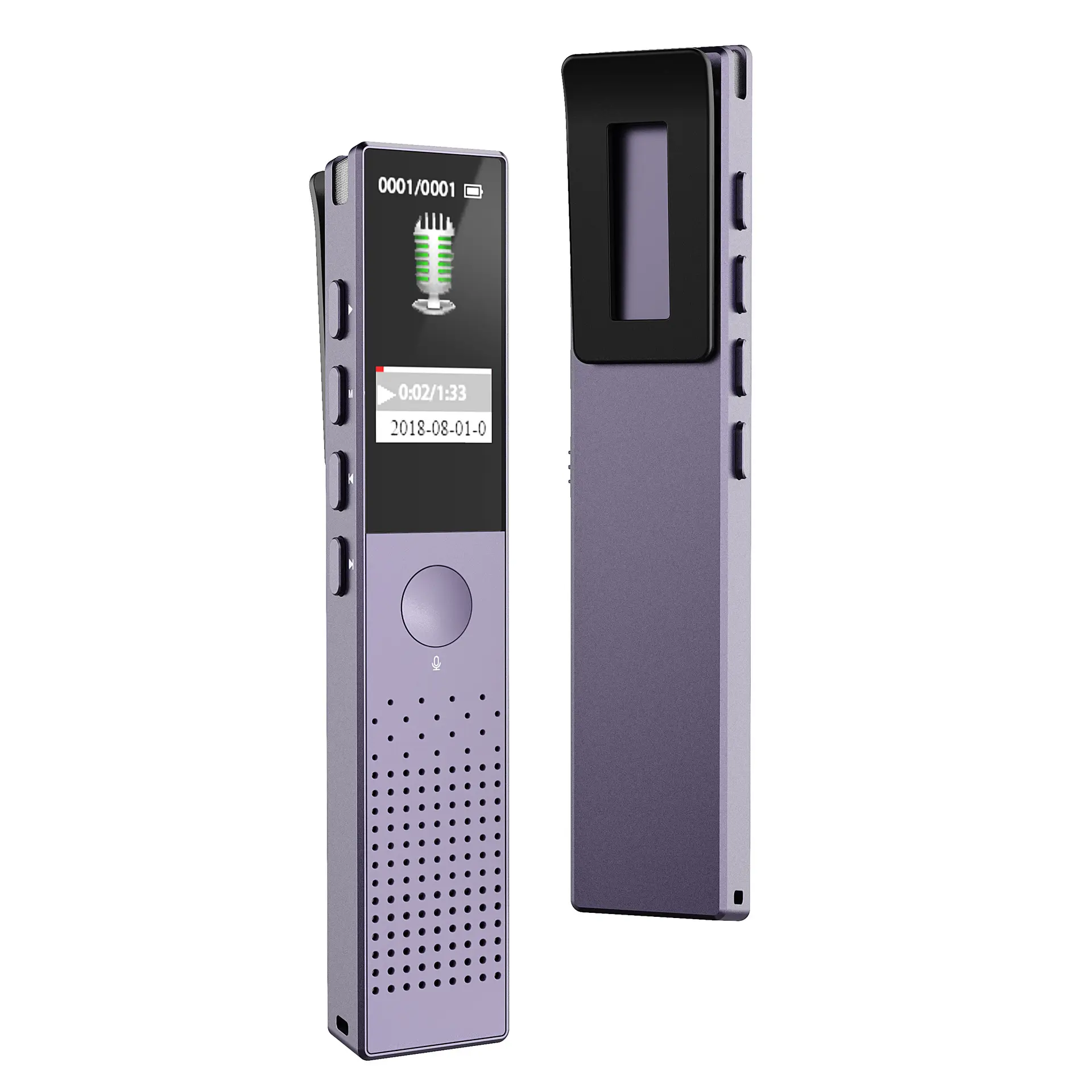 High quality metal body voice activated internal micro time stamp pen digital voice recorder