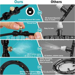 Système de brumisation avec câble de 25 m, 30 buses, commande manuelle, refroidissement de jardin, utilisation extérieure - Product Image 4