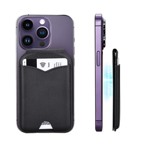 Yuzhou Ultra Mince Portable Portefeuille Téléphone Béquille Smartphone Portefeuille Magnétique Avec Miroir Support Magnétique Titulaire De La Carte